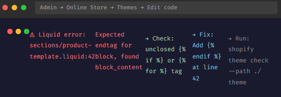 Liquid Syntax Errors