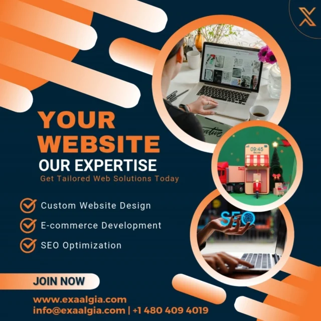 Elevate your online presence with Exaalgia! Our tailored web solutions are designed to meet your unique business needs and drive results. 🌐

Don't settle for generic—partner with us to create a website that truly reflects your brand and engages your audience. 🚀

Let's turn your vision into reality today! 💻✨ 

#Exaalgia #WebDesign #DigitalMarketing #DigitalSolutions #WebDevelopment #OnlinePresence #TailoredSolutions #BusinessGrowth